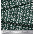 thumbnail image 2 of Soimoi Moss Georgette Fabric Leaves & Floral Block Print Fabric by Yard 42 Inch Wide, 2 of 3