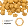 thumbnail image 3 of Uxcell 100Pcs Perlas de Silicona a Granel 0.47" Perlas Redondas y de Lentejuelas Perlas Focales de Silicona para Hacer Llaveros Dorado, 3 of 6