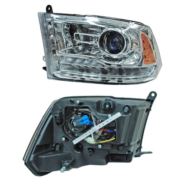 Faro Principal Pickup 2013 A 2015 Dodge LADO CONDUCTOR Fondo crom C/luz día TYC .