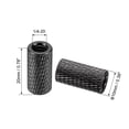 thumbnail image 2 of 1/4-20 x 10mm x 20mm Aluminum Alloy Hand Screw Nuts Diamond Knurl Knurled Camera Tripod Pass Hole Nut Black 2 pcs, 2 of 4