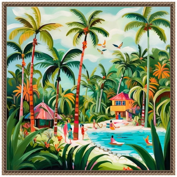 Amanti Art Tropical Paradise Dreams II Framed Canvas Wall Art Print