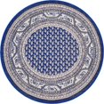 thumbnail image 1 of Unique Loom Williamsburg Dotted Center Rug 3' 7 x 3' 7 Round Navy Blue/Gray, 1 of 1