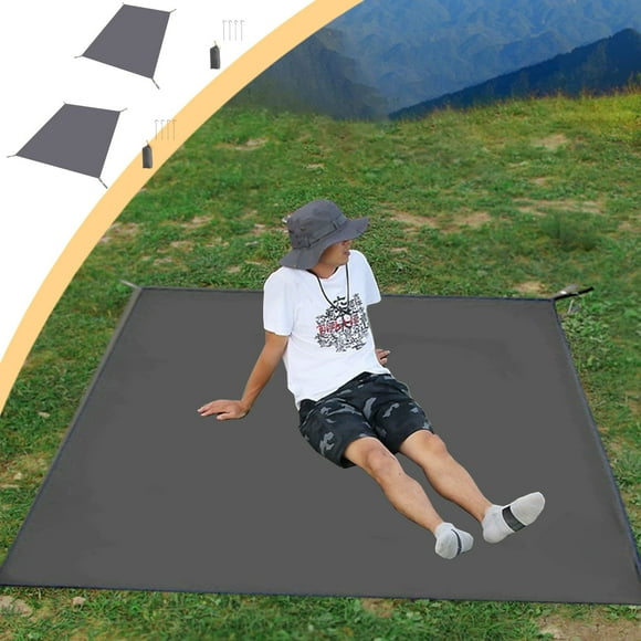 Tapete de Comedor Impermeable, Tela Versátil para Exteriores, Manta de Playa Compacta, Superficie Duradera para Picnic, Camping, Senderismo, Viajes, Fácil de Instalar con Clavos, Diseño Ligero y Pleg