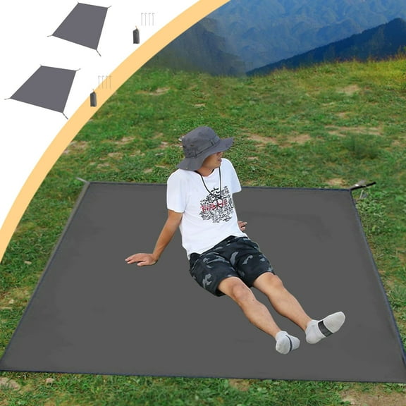 Kcavykas Non Slip Floor Mat for Entryway Foldable Outdoor Waterproof Camping Mat, Picnic Ground Cloth with Four Stakes, Multi-Use for Tent, Sunshade or Beach Holiday Gift Ideas & Budget Picks