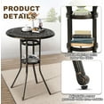 thumbnail image 3 of Magic Union 3-Piece Cast Aluminum Patio Bar Set - Outdoor Bar Stools Set of 2 - Outdoor High Top Table and Swivel Chairs Bistro Set for Backyard Garden Outside (3-Piece with Khaki Cushion), 3 of 10