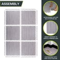 thumbnail image 7 of ProsourceFit Wood-Grain Puzzle Mat, 1/2" Thick EVA Foam Interlocking Floor Tiles, Slate Grey, 7 of 7