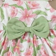 thumbnail image 6 of TOWED22 Toddler Girl's 2 Piece Summer Outfits Striped Bow Sleeveless Peplum Top and Shorts Sets(Blazer,12-18 M), 6 of 8