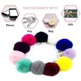 thumbnail image 4 of Pom Pom Keyring Fluffy Keyring Balls Keyring Bag Charms Cellphone Charm Bag Pendant Keychain( ), 4 of 7
