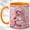 Orange, variant on Pink Virgin Mary with Child Coffee Mug, Catholic Art Mug, Ceramic 11 oz