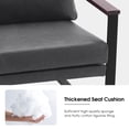 thumbnail image 6 of MCombo Modern Accent Chair, Armchair with Upholstered Cushion for Living Room Bedroom,  Faux Leather(Dark Grey), 6 of 9