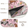 thumbnail image 6 of Pink Horse Round Area Rug 8Ft Washable Large Circle Rugs for Living Room Dorm, Rustic Spring Floral Summer Botanical Non-Slip Carpet Floor Mats Indoor Outdoor Carpet Runner Aesthetic Home Decor, 6 of 8