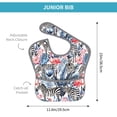 thumbnail image 4 of Hirioo Flamingo And Zebra for Baby Waterproof Pocket Bib Adjustable Closed for Babies Toddlers with Large Pocket 6-24Months, 4 of 8
