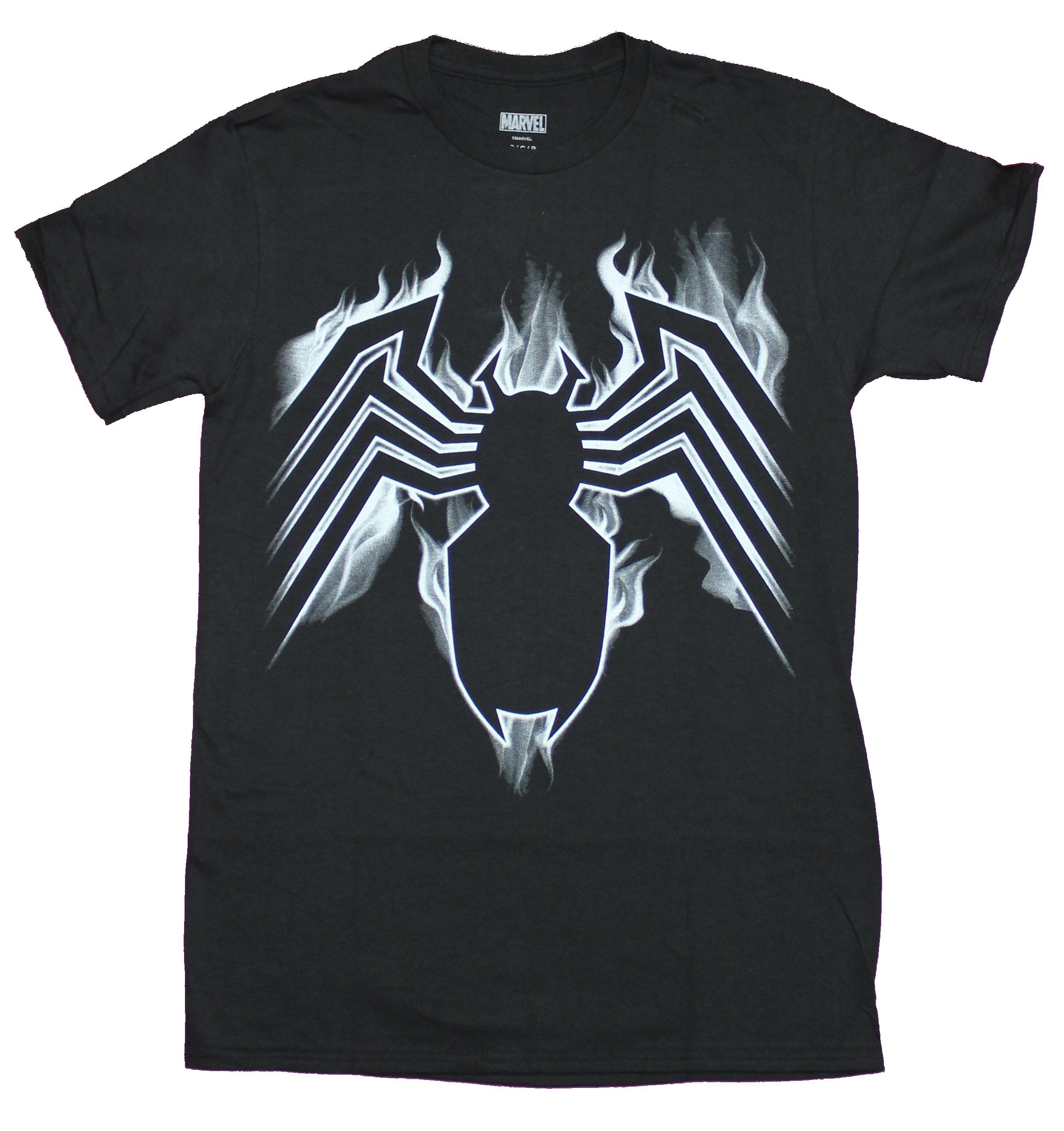 Mad Engine - Spider-man Mens T-Shirt - Smokey Venom Spider-man Logo ...