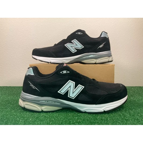 Sz 14 Men - New Balance 990v3 Made in USA Black Athleisure Run Shoes NEW M990BS3