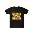 thumbnail image 2 of Wooden Spoon Survivor T-Shirt, Men's Crew Neck Short Sleeve Tee Fashion Regular Fit T-Shirt, Casual Comfy Breathable Top For Spring Summer Holiday Leisure Vacation Men's Clothing As Gift, 2 of 7