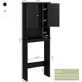 thumbnail image 6 of Sobaniilo Over The Toilet Storage Cabinet, Bathroom Storage Organizer Over Toilet, Space Saver W/Adjustable Shelf & Open Storage Shelf, Black, 6 of 7