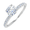 White, 4, variant on 1/2 Carat Prong Set Solitaire Diamond Engagement Ring Band in 14K White Gold (Ring Size 7)