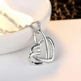 thumbnail image 5 of Teissuly Frosted Double Heart Necklace,Diamond Jewelry Valentine's Day Christmas Anniversary Birthday Gifts For Wife Girlfriend Mother, 5 of 9