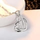 thumbnail image 5 of Xihbxyly Ofertas por tiempo limitado hoy Collar de doble corazón esmerilado, joyería de diamantes, regalo de cumpleaños, aniversario, Navidad, San Valentín para esposa, novia, madre, 5 of 7