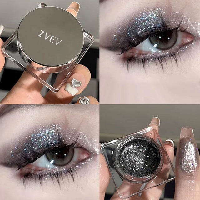 Monochrome Eyeshadow Glitter Sequin Shiny Convenient Eyeshadow Palette