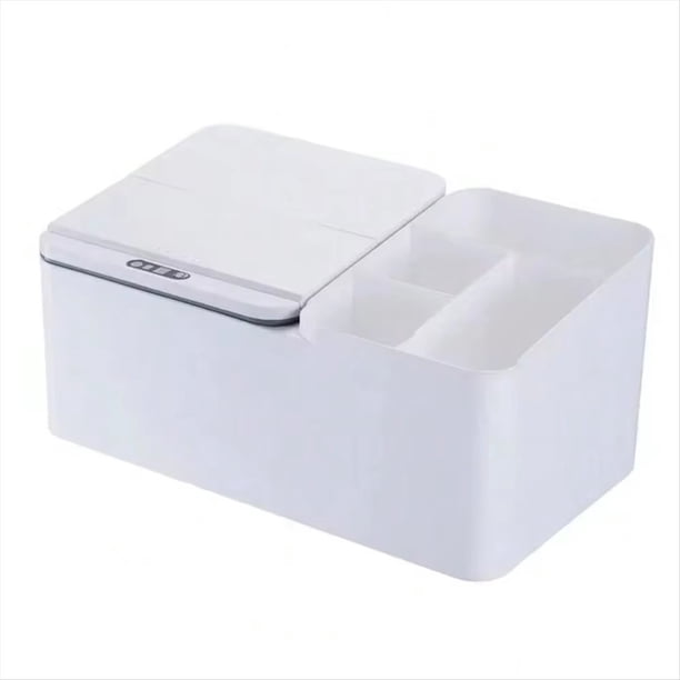 Caja de Almacenamiento de Escritorio Eléctrica de Inducción Inteligente, Ideal para el Cuidado de la Piel, para Pañuelos, para Refrigerios de Oficina.