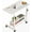 White, variant on Adjustable Height Mobile Computer Desk for Small Space Rolling Writing with Wheels Corner Home Office Study Portable Desks Standing Desk Rolling Desk Mobile Laptop Table Size 31.5X15.7 Inch Brownish