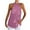 Pink, variant on DailyTrove Women's Satin Halter Neck Tank - Sleeveless Casual Top, Elegant for Dates & Nights