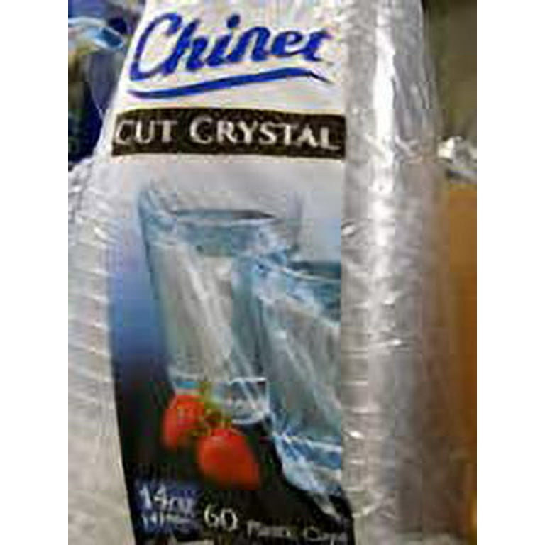 Chinet Cut Crystal 14 Oz Plastic Cups, 18 count 