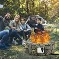 thumbnail image 3 of Costway 28'' Propane Gas Fire Pit Outdoor 40,000 BTUs Stone Finish Lava Rocks Cover Grey, 3 of 10