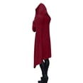thumbnail image 5 of WTOBBY Women's Loose Comfortable High Neck Long Sleeve Solid Color Long Hoodie Top, Casual Oversized Pullover Sweatshirt for Everyday,Wine 2XL, 5 of 5