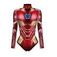 thumbnail image 4 of Traje de baño de superhéroe nuevo 2024 para mujeres y hombres, Spiderman, Iron Man, Cosplay, estampado 3D, traje de baño de manga larga, disfraz de carnaval para adultos, 4 of 5