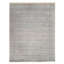 Handmade Wool Gray Traditional Solid Lori Baft Rug