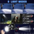 thumbnail image 2 of czcpp-Headlamp Rechargeable 500,000 Lumens, Head Lamps LED Rechargeable Super Bright, Head Lights for Forehead with 9 Modes, Sensor Head Lamp Zoomable/Power Display/Waterproof for Fishing Camping, 2 of 4