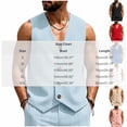 thumbnail image 2 of KeShDi 3x Tank Tops for Men Man Casual Fashion Button Cardigan Jacket Top Red 2X, 2 of 5