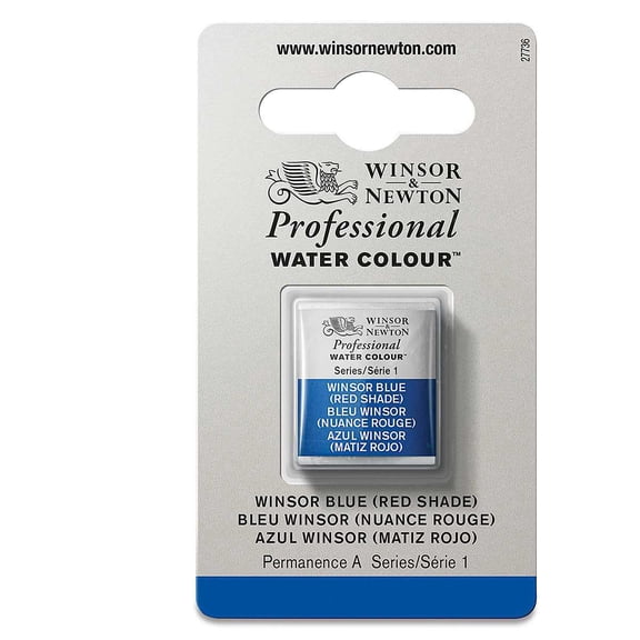 Winsor & Newton Professional Watercolor - Winsor Blue (Red Shade), Half Pan
