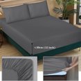 100 Cotton Fitted Sheet with Elastic Band Adjustable Nonslip Mattress