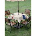 thumbnail image 5 of Square Outdoor Tablecloth with Umbrella Hole Independence Day Table Cloth Waterproof Patio Table Cover Blue White Blossom Flowers Vintage Beige Zipper Tablecloths for Picnic Camping 54x54 Inch, 5 of 8