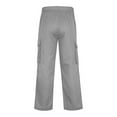 thumbnail image 5 of DPTALR George Men's Casual Cargo Sweatpants, Drawstring Waist, Joggers, Loose Fit, with Multi Pockets #Gray Big and Tall Men XL, 5 of 9