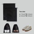 thumbnail image 2 of Bolsas para zapatos de tela no tejida, bolsas portátiles con cordón y ventana transparente para viajes, organizador de zapatos a prueba de polvo multifuncional de uso duradero para hombres y mujeres, 2 of 8