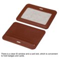 thumbnail image 5 of Uxcell 4"x3" Horizontal Badge Holders Clear ID Window with 1 Card Slot, Brown 2Pack, 5 of 5