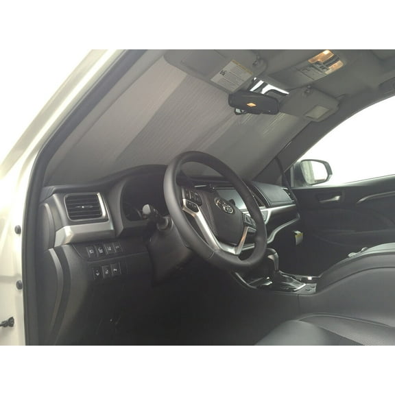HeatShield, The Original Windshield Sun Shade, Custom-Fit for Toyota Highlander SUV 2014, 2015, 2016, Silver Series