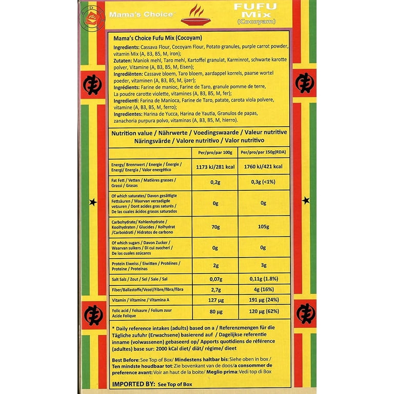 Plantain Fufu Flour (700g) and Cocoyam Fufu Flour (681g