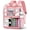 C-Pink, variant on KOITHOT Clear Backpacks Large Heavy Duty PVC Waterproof Transparent Bookbag for School Adult Work, Gray