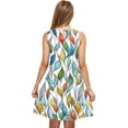 thumbnail image 5 of BLTIBY Womens Dresses 2025 Sleeveless Spring Summer Mini Dress Round Neck Printed Casual Fashion Dresses Knee Length Multicolor 5 S, 5 of 5