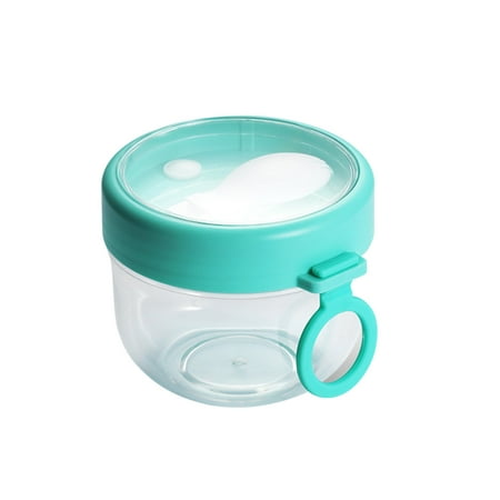 

FaLX 600ml Oatmeal Cup with Visible Airtight Lid - Thickened Portable Food Storage Jar with Spoon for Overnight Yogurt Milk Salad and Breakfast