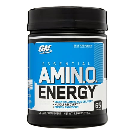 Best Optimum Nutrition Amino Energy Pre Workout + Essential Amino Acids Powder, Blue Raspberry, 65 Servings deal