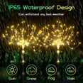 thumbnail image 3 of 2PCS 124 LED Solar Firework Lights Solar Starburst Fairy Lights Copper Wire Twinkling Solar Stake Lights with 8 Lighting Modes, 3 of 8