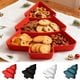 thumbnail image 1 of Bandeja de plástico con forma de árbol de Navidad | 3 compartimentos Bandeja para servir caramelos de fruta | Plato para fiesta navideña | Organizador de centro de mesa de 10x7,2x1,18 pulgadas, 1 of 9
