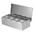 thumbnail image 1 of 4 bandejas de cajas de condimento de compartimento, caja de condimento de acero inoxidable 4 bandejas compartimento Caso de condimento de almacenamiento gran capacidad para cocina, 1 of 9