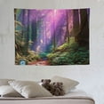thumbnail image 4 of GOSMITH Fabric Tapestry Sunshine Red Forest Print Fabric Tapestry Decorative Wall Art Tablecloth Bedspread Picnic Blanket Beach Throw Blanket for Bedroom Hall Dormitory Living Room Hanging, 4 of 7